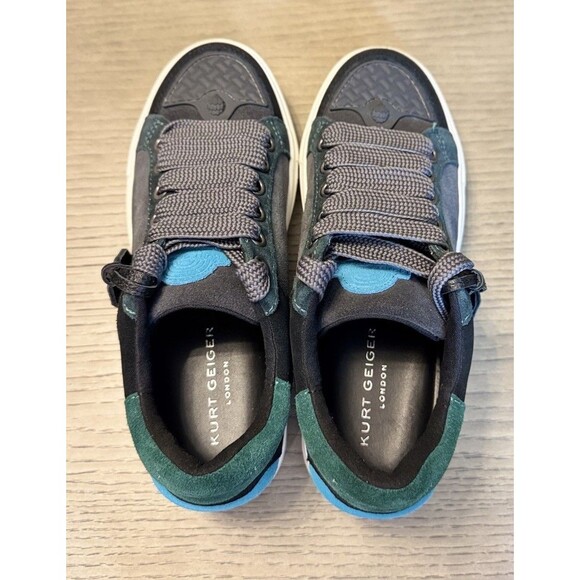 Kurt Geiger Men’s Southbank Tag Sneaker Black Green . Size 8 US (41 EU) main image 4